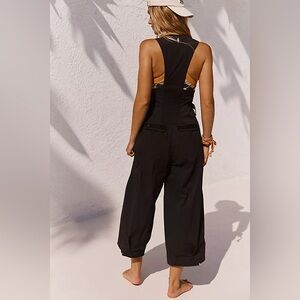 4250. FREE PEOPLE Elevate Me Hike One-Piece Jumpsuit in Black NWT $148
